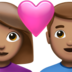 Couple With Heart: Woman, Man, Medium Skin Tone Emoji Copy Paste ― 👩🏽‍❤️‍👨🏽 - apple