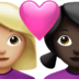 Couple With Heart: Woman, Woman, Medium-light Skin Tone, Dark Skin Tone Emoji Copy Paste ― 👩🏼‍❤️‍👩🏿 - apple