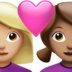 Couple With Heart: Woman, Woman, Medium-light Skin Tone, Medium Skin Tone Emoji Copy Paste ― 👩🏼‍❤️‍👩🏽 - apple
