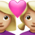 Couple With Heart: Woman, Woman, Medium-light Skin Tone Emoji Copy Paste ― 👩🏼‍❤️‍👩🏼 - apple