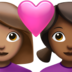 Couple With Heart: Woman, Woman, Medium Skin Tone, Medium-dark Skin Tone Emoji Copy Paste ― 👩🏽‍❤️‍👩🏾 - apple