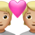 Couple With Heart: Medium-light Skin Tone Emoji Copy Paste ― 💑🏼 - apple