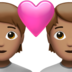 Couple With Heart: Medium Skin Tone Emoji Copy Paste ― 💑🏽 - apple