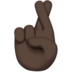 Crossed Fingers: Dark Skin Tone Emoji Copy Paste ― 🤞🏿 - apple