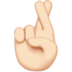 Crossed Fingers: Light Skin Tone Emoji Copy Paste ― 🤞🏻 - apple