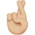 Crossed Fingers: Medium-light Skin Tone Emoji Copy Paste ― 🤞🏼 - apple