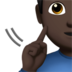 Deaf Man: Dark Skin Tone Emoji Copy Paste ― 🧏🏿‍♂ - apple