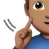 Deaf Man: Medium Skin Tone Emoji Copy Paste ― 🧏🏽‍♂ - apple