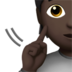 Deaf Person: Dark Skin Tone Emoji Copy Paste ― 🧏🏿 - apple