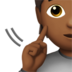 Deaf Person: Medium-dark Skin Tone Emoji Copy Paste ― 🧏🏾 - apple