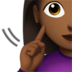 Deaf Woman: Medium-dark Skin Tone Emoji Copy Paste ― 🧏🏾‍♀ - apple