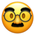 Disguised Face Emoji Copy Paste ― 🥸 - apple