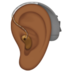 Ear With Hearing Aid: Medium-dark Skin Tone Emoji Copy Paste ― 🦻🏾 - apple