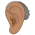 Ear With Hearing Aid: Medium Skin Tone Emoji Copy Paste ― 🦻🏽 - apple