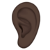 Ear: Dark Skin Tone Emoji Copy Paste ― 👂🏿 - apple