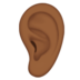 Ear: Medium-dark Skin Tone Emoji Copy Paste ― 👂🏾 - apple