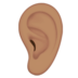 Ear: Medium Skin Tone Emoji Copy Paste ― 👂🏽 - apple