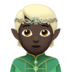 Elf: Dark Skin Tone Emoji Copy Paste ― 🧝🏿 - apple
