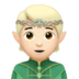 Elf: Light Skin Tone Emoji Copy Paste ― 🧝🏻 - apple