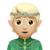 Elf: Medium-light Skin Tone Emoji Copy Paste ― 🧝🏼 - apple