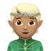 Elf: Medium Skin Tone Emoji Copy Paste ― 🧝🏽 - apple