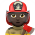 Firefighter: Dark Skin Tone Emoji Copy Paste ― 🧑🏿‍🚒 - apple