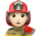 Firefighter: Light Skin Tone Emoji Copy Paste ― 🧑🏻‍🚒 - apple