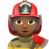 Firefighter: Medium-dark Skin Tone Emoji Copy Paste ― 🧑🏾‍🚒 - apple