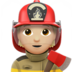 Firefighter: Medium-light Skin Tone Emoji Copy Paste ― 🧑🏼‍🚒 - apple
