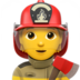 Firefighter Emoji Copy Paste ― 🧑‍🚒 - apple
