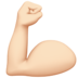 Flexed Biceps: Light Skin Tone Emoji Copy Paste ― 💪🏻 - apple