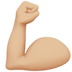 Flexed Biceps: Medium-light Skin Tone Emoji Copy Paste ― 💪🏼 - apple