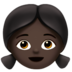 Girl: Dark Skin Tone Emoji Copy Paste ― 👧🏿 - apple