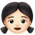 Girl: Light Skin Tone Emoji Copy Paste ― 👧🏻 - apple