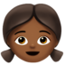 Girl: Medium-dark Skin Tone Emoji Copy Paste ― 👧🏾 - apple