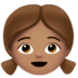 Girl: Medium Skin Tone Emoji Copy Paste ― 👧🏽 - apple