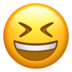 Grinning Squinting Face Emoji Copy Paste ― 😆 - apple