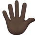 Hand With Fingers Splayed: Dark Skin Tone Emoji Copy Paste ― 🖐🏿 - apple