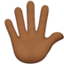 Hand With Fingers Splayed: Medium-dark Skin Tone Emoji Copy Paste ― 🖐🏾 - apple