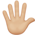 Hand With Fingers Splayed: Medium-light Skin Tone Emoji Copy Paste ― 🖐🏼 - apple