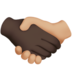 Handshake: Dark Skin Tone, Medium-light Skin Tone Emoji Copy Paste ― 🫱🏿‍🫲🏼 - apple