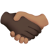 Handshake: Dark Skin Tone, Medium Skin Tone Emoji Copy Paste ― 🫱🏿‍🫲🏽 - apple