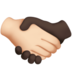 Handshake: Light Skin Tone, Dark Skin Tone Emoji Copy Paste ― 🫱🏻‍🫲🏿 - apple