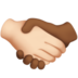 Handshake: Light Skin Tone, Medium-dark Skin Tone Emoji Copy Paste ― 🫱🏻‍🫲🏾 - apple