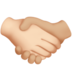 Handshake: Light Skin Tone, Medium-light Skin Tone Emoji Copy Paste ― 🫱🏻‍🫲🏼 - apple