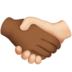 Handshake: Medium-dark Skin Tone, Light Skin Tone Emoji Copy Paste ― 🫱🏾‍🫲🏻 - apple