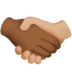 Handshake: Medium-dark Skin Tone, Medium-light Skin Tone Emoji Copy Paste ― 🫱🏾‍🫲🏼 - apple