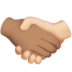 Handshake: Medium Skin Tone, Light Skin Tone Emoji Copy Paste ― 🫱🏽‍🫲🏻 - apple