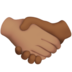 Handshake: Medium Skin Tone, Medium-dark Skin Tone Emoji Copy Paste ― 🫱🏽‍🫲🏾 - apple