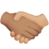 Handshake: Medium Skin Tone, Medium-light Skin Tone Emoji Copy Paste ― 🫱🏽‍🫲🏼 - apple
